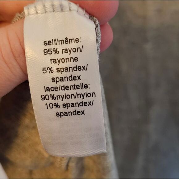 NWT Maurice's Knit Top – Size L – Gray with Cream Lace Casual Romantic Feminine - Picture 7 of 7